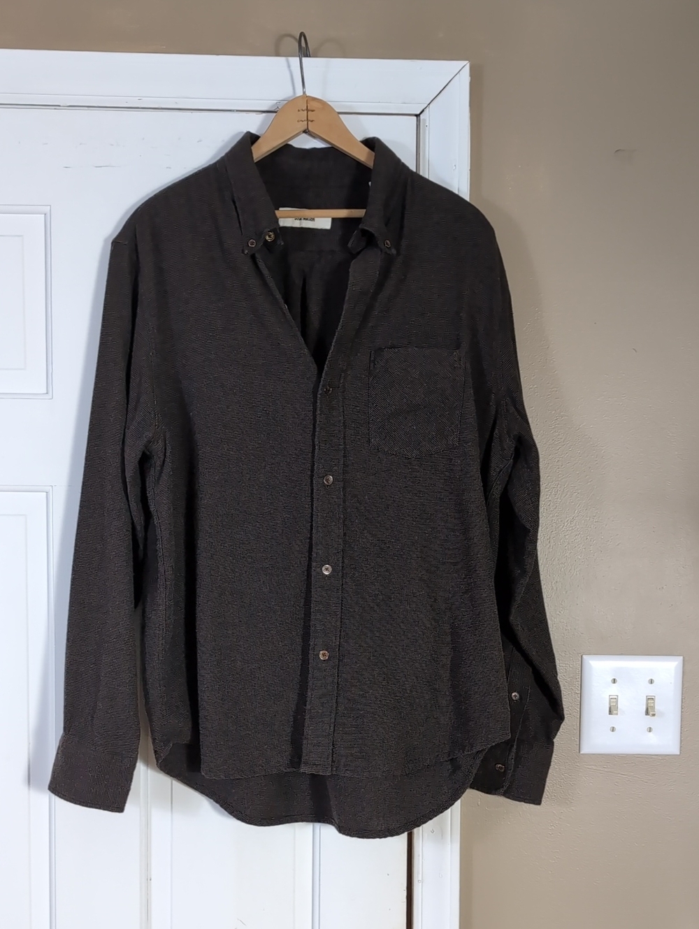 Buck Mason Draped Twill One Pocket Shirt Large